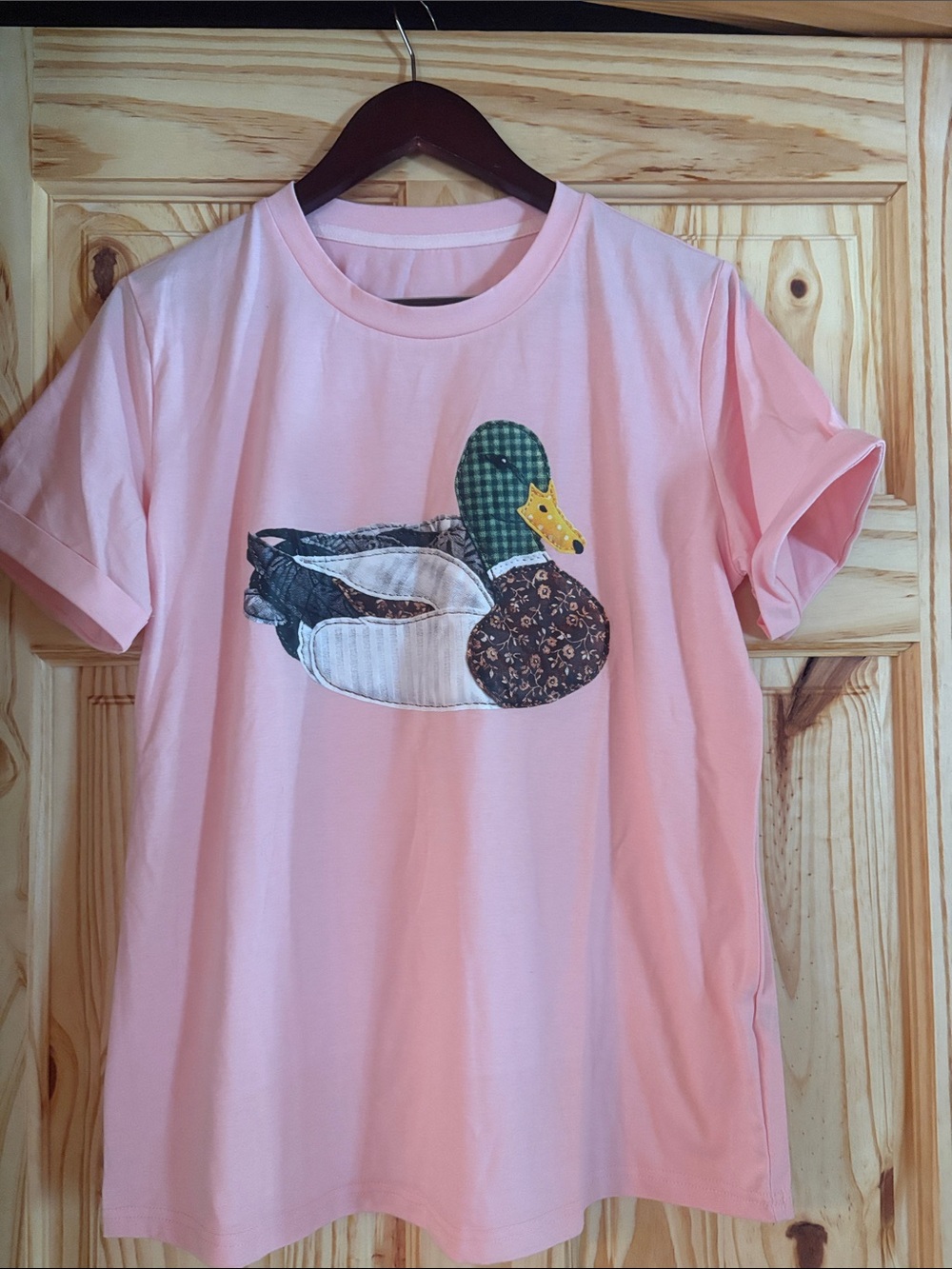 Pink Duck Applique Graphic Tee